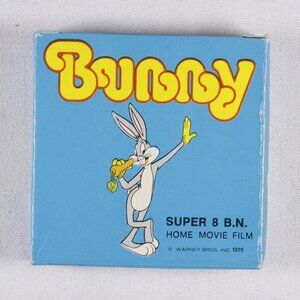 Vintage 1975 Bugs Bunny movie The Duel Techno film 8mm film BW silent film